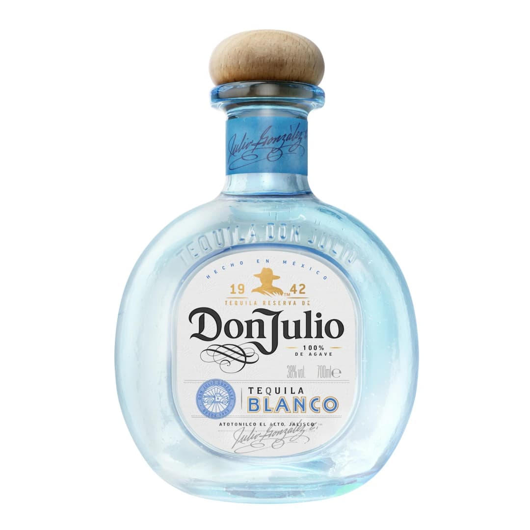Don Julio Blanco : Crafted from the finest blue agave, with crisp agave notes and hints of citrus, it's perfect in cocktails like margaritas or enjoyed neat.