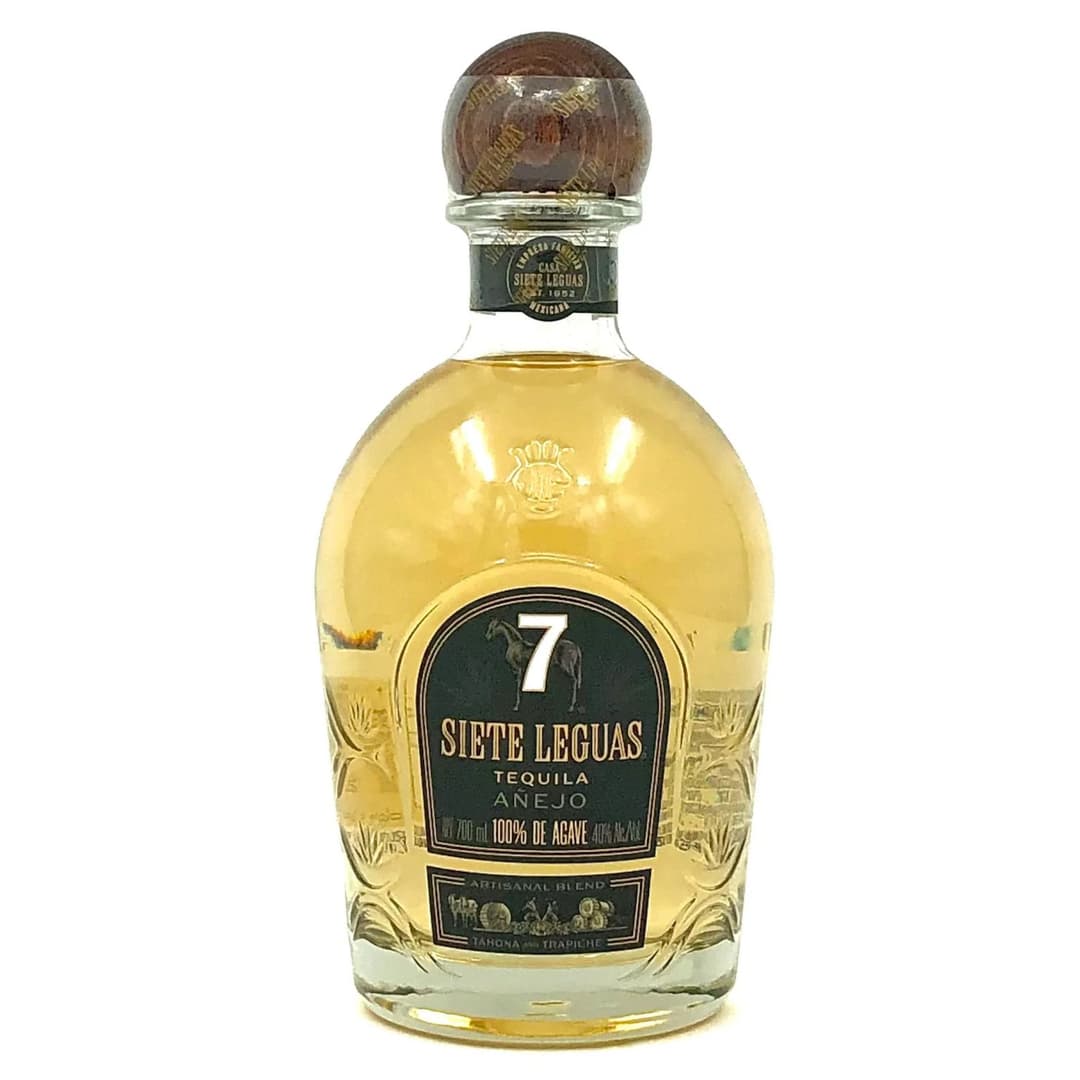 Siete Leguas Añejo : A tequila with delicate hints of silver and gold, undertones of cooked agave and a delicate cask-flavored finish. 