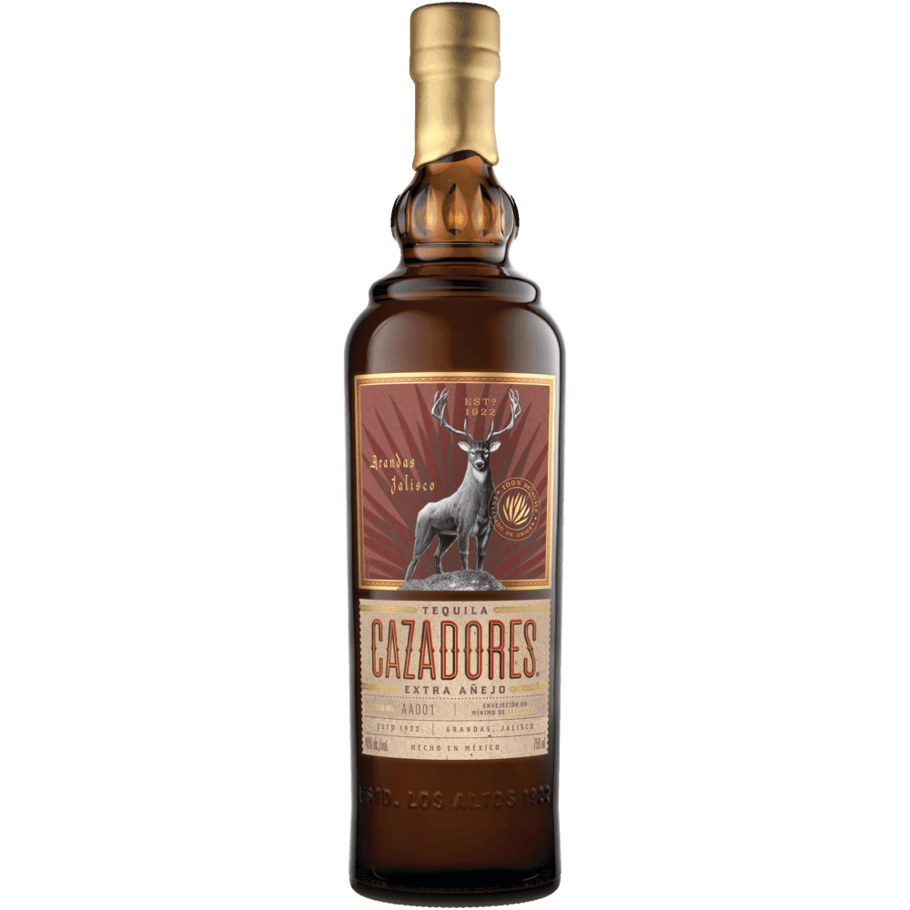 Cazadores Extra Añejo : Ideal for slow sipping. This rich vanilla, cinnamon with roasted apple and nutmeg is aged for at least 3 years in new American oak barrels.