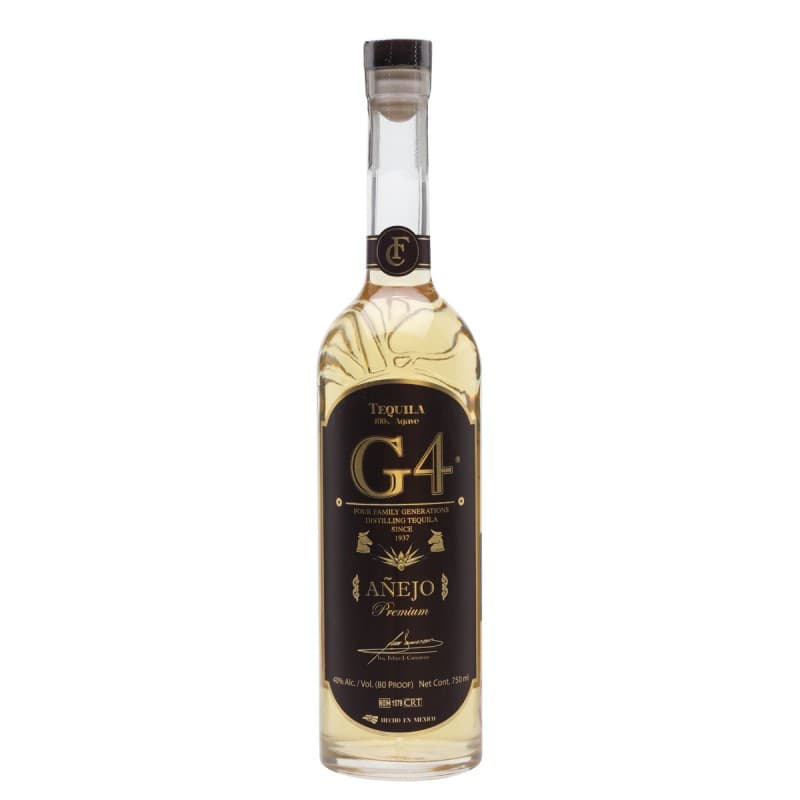 G4 Añejo : After 18 months of subtle aging, our beloved Añejo develops a character all its own, without overwhelming the delicious natural flavors of the tequila. Gentle smoky flavors and aromas that will fill your palate with joy.