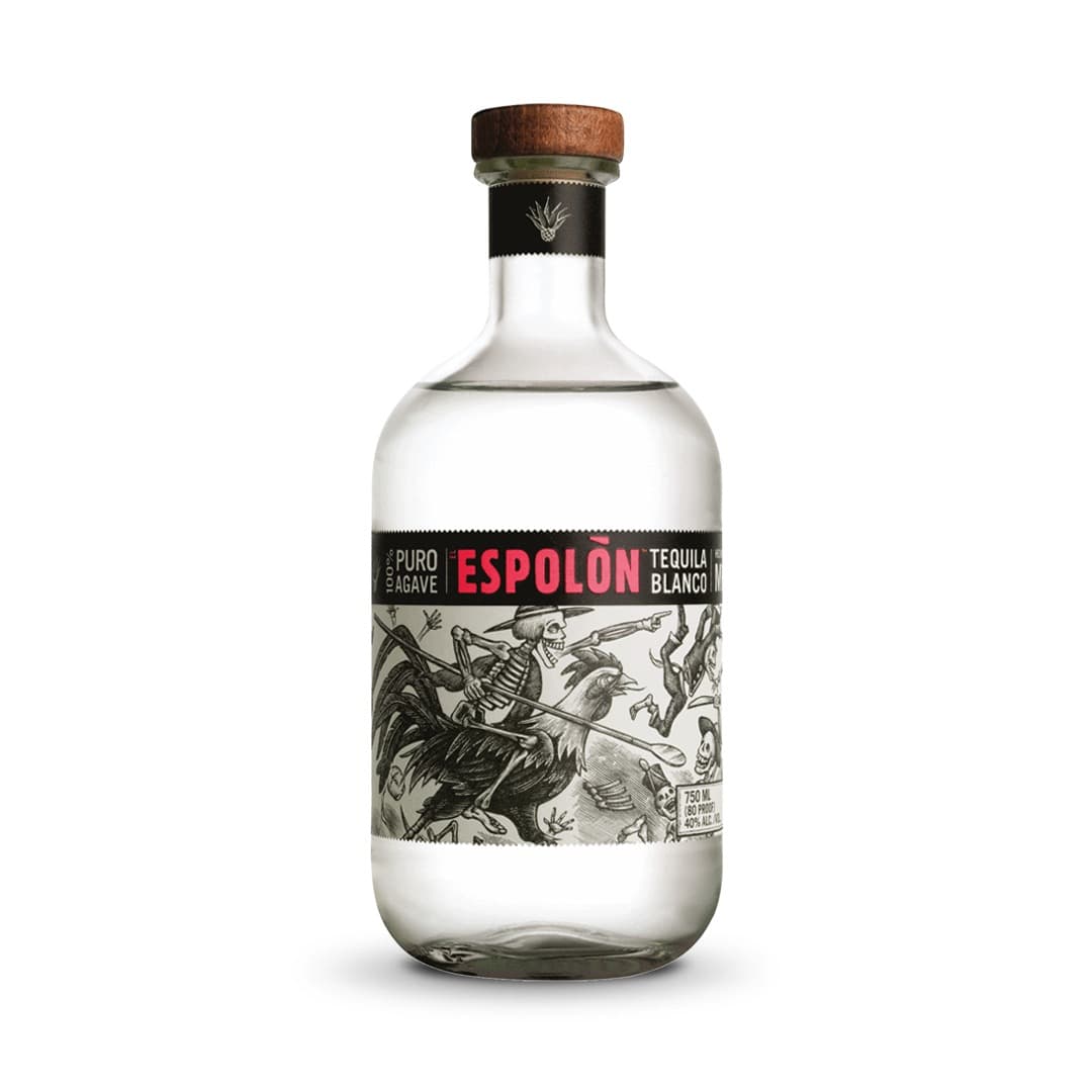 Espolon Blaco : This unaged Tequila Blanco is created using 100% Blue Weber agave. It delivers a perfectly smooth and balanced taste that you can enjoy neat, shaken over ice, or in your favorite cocktail.
