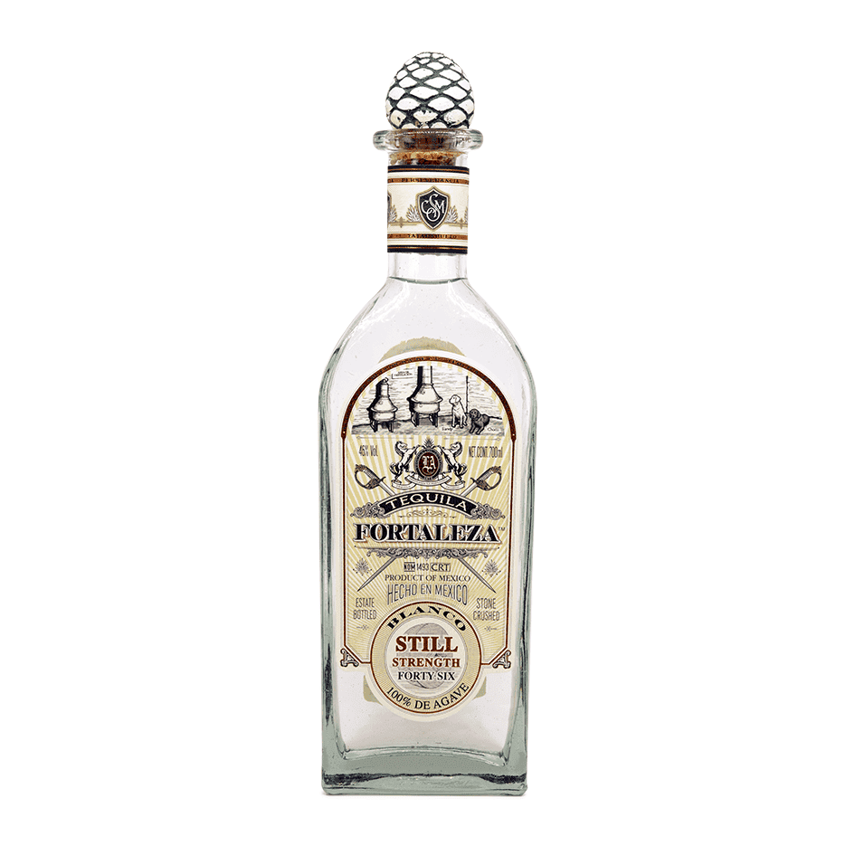 Fortaleza Blanco : Artisanal Tequila Valley spirit, 100% blue agave, with vibrant notes of citrus, olive, and cooked agave.