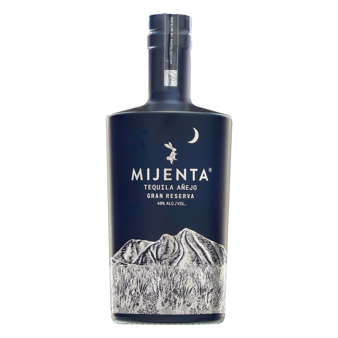 Mijenta Añejo : Aged for approximately 18 months in four bespoke casks -- American white oak, French oak, acacia and cherry -- resulting in a complex, intense and exquisitely well-balanced flavor profile.