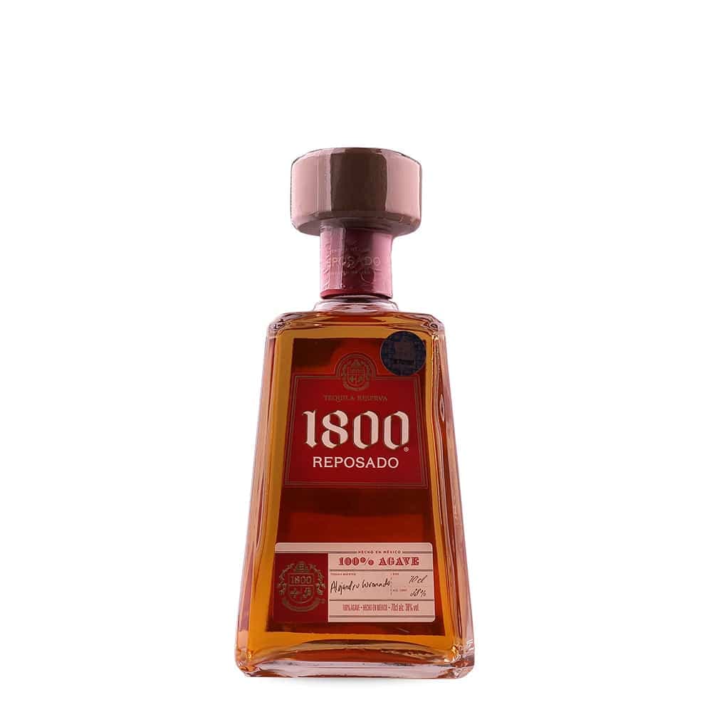 1800 Tequila Reposado : Tequila 100% agave bleue produite par Jose Cuervo, ayant été vieillie jusqu'à un an en fût de chêne.
